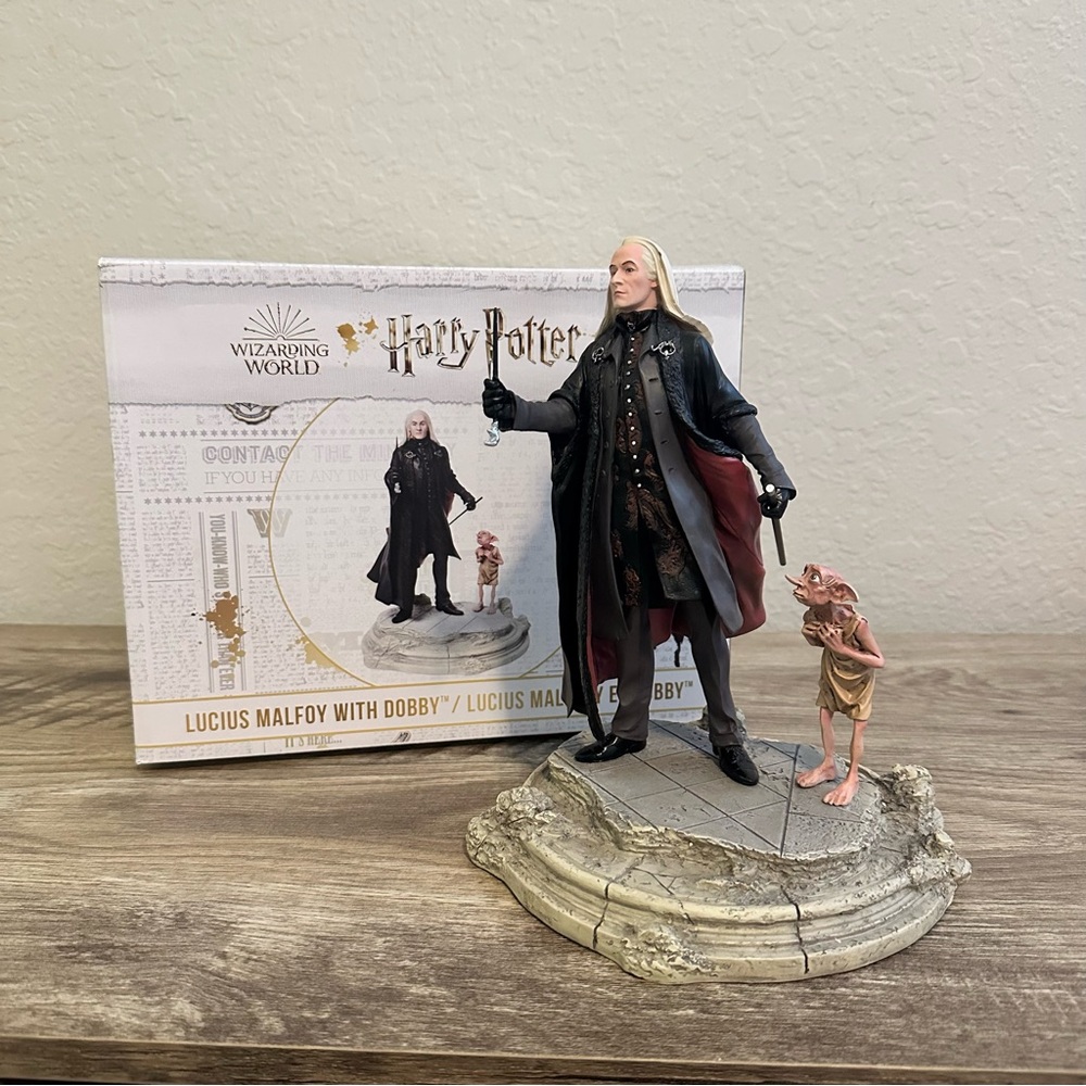 Enesco Harry Potter Lucious Malfoy and Dobby‎ Figurine w/ Box